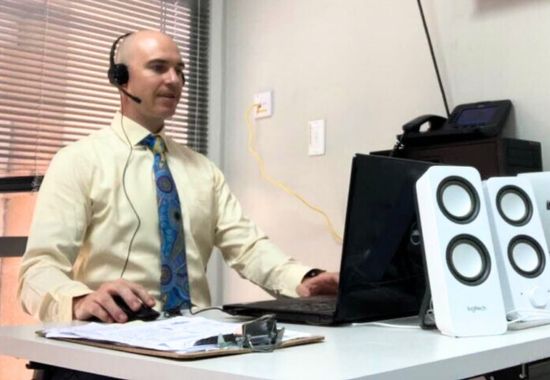 Bridge alumni, Joshua, teaching classes online