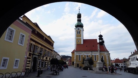 Town square in town of Koszeg, Hungary