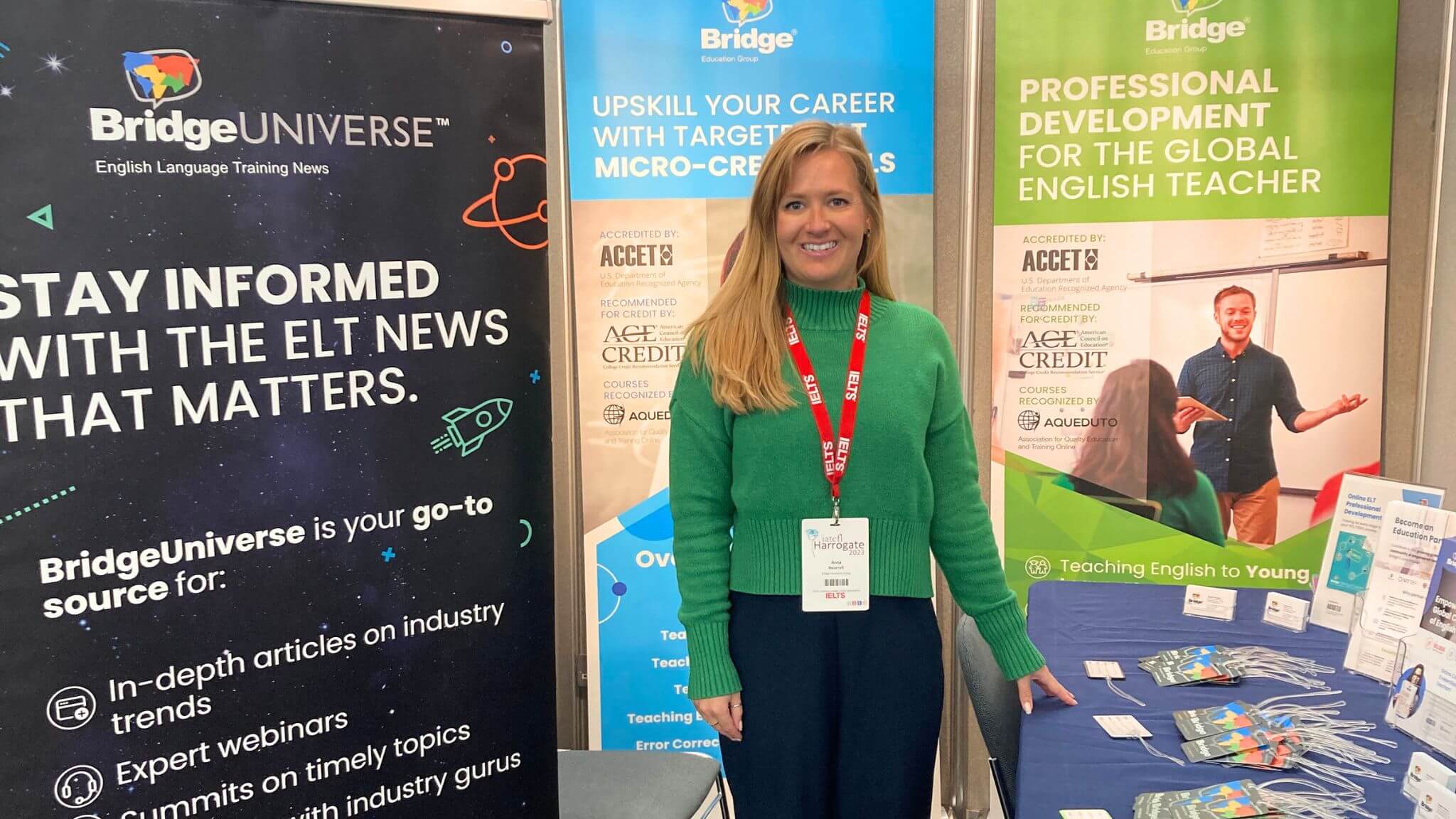 Bridge Director of Teacher Training Products Anna Hearrell, at IATEFL 2023