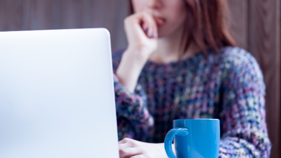Woman at computer