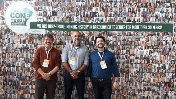 Members of a BRAZ-TESOL special interest group at a local event.